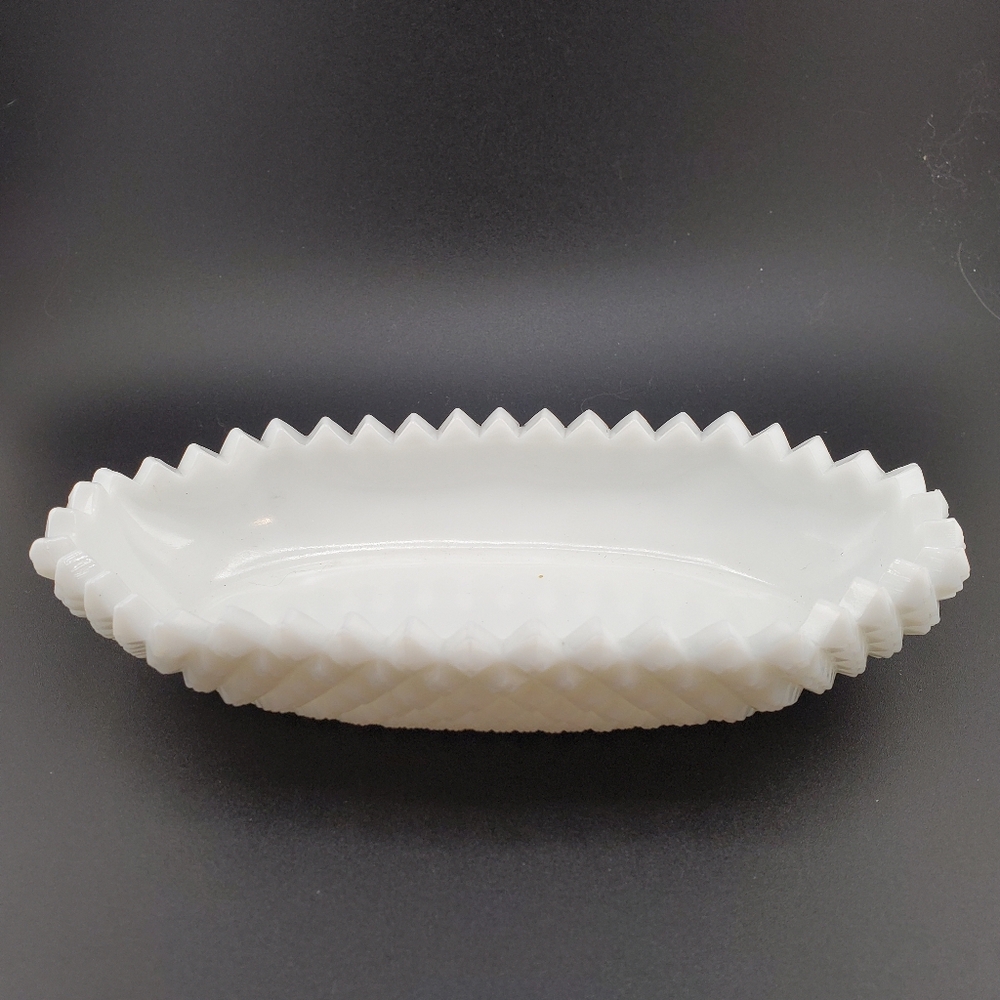 Westmoreland English Hobnail Milkglass Dish